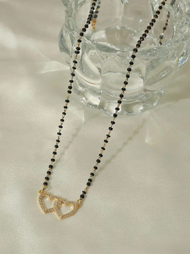 Heart shape mangalsutra on sale design